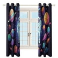 thumbnail image 4 of Space Astronaut Cartoon Luxury Window Curtains Blinds for Living Room Kids Bedroom Bathroom Kicthen Door Home Decor 2 Panels, 4 of 6