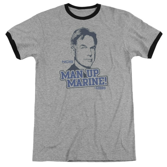Ncis Man Up Adult Ringer Heather Black