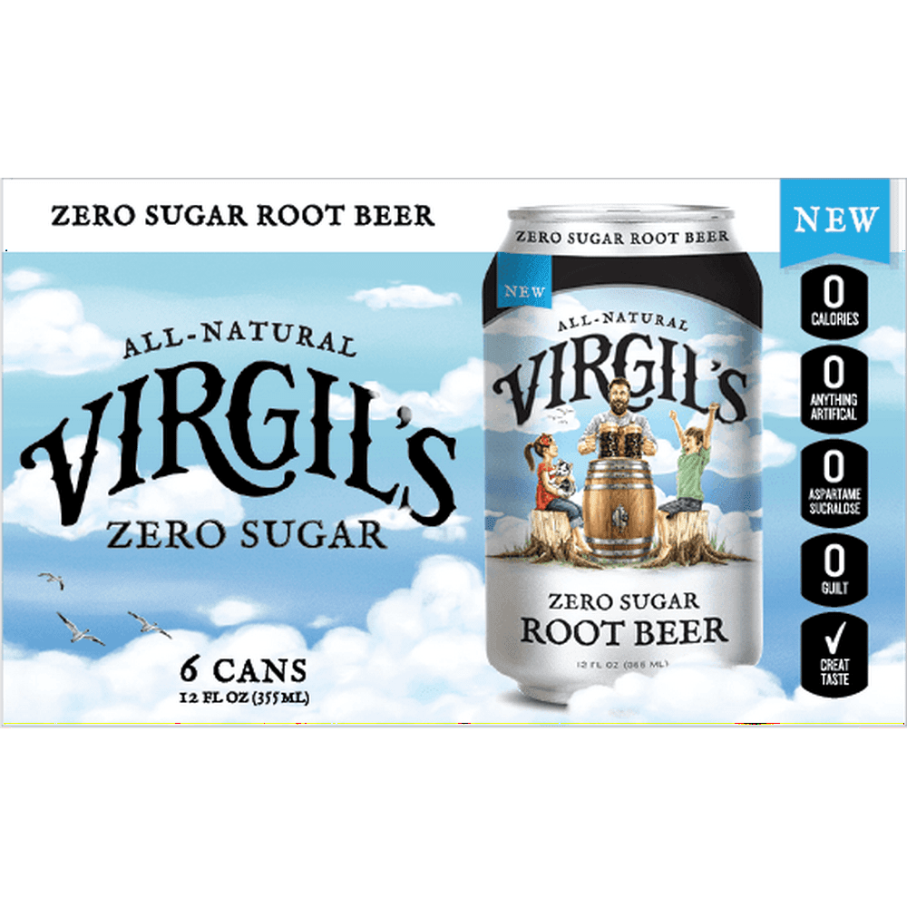 Virgils Craft Sodas Virgils Zero Sugar Root Beer Soda