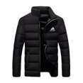 thumbnail image 3 of 2024 Otoño Invierno nueva alta calidad de los hombres casual simplicidad moda rompevientos chaqueta cálida cuello alto abrigo delgado con cremallera, 3 of 5