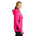 thumbnail image 2 of Sport-Tek Women's Fleece Colorblock Hooded Pullover, 2 of 3