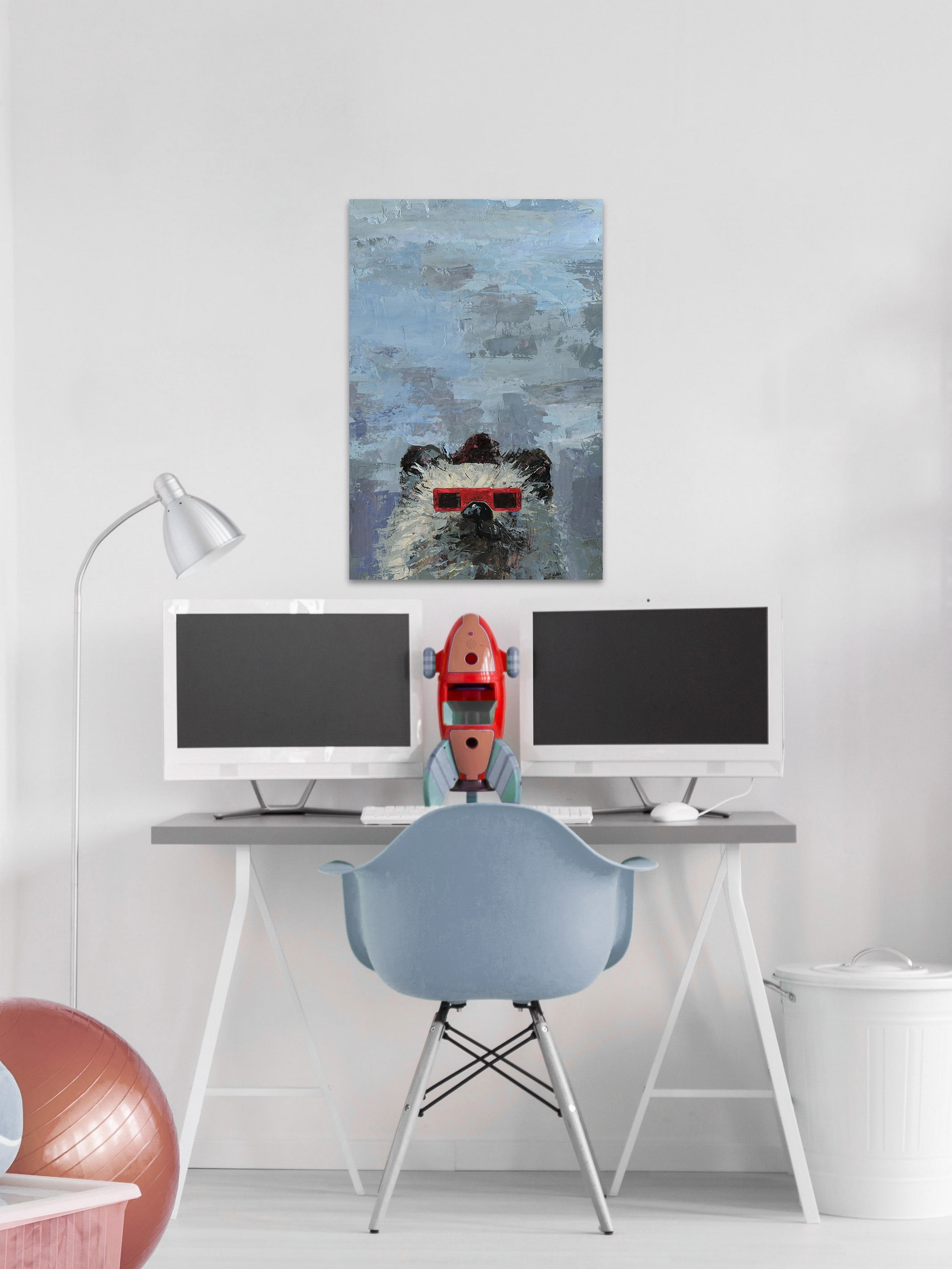 Marmont Hill Red 3D Glasses Canvas Wall Art