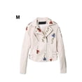 thumbnail image 4 of Chaqueta de Moto Minnieouse Mujer Cuero Blanco METRO, 4 of 6