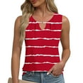thumbnail image 2 of WRKEKC Womens Tank Tops Gradient Print V-Neck Sleeveless Summer Tank Casual Loose Fit Lightweight Daily Top, 2 of 6