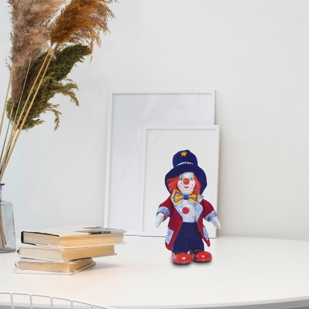 Muñeco Payaso Articulado De Cerámica Y Metal – Figura Coleccionable De 18 Cm Para Decoración De Hogar, Escritorio Y Fiestas De Halloween, Regalo Original Para Amantes Del Circo