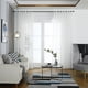 thumbnail image 4 of Cortina semitransparente blanca hueca, cortina de panel de gasa de ventana transpirable para dormitorio, sala de estar, 2 piezas, 100x250cm Guardurnaity LF0159-03B*2, 4 of 7