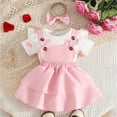 thumbnail image 4 of Toddler Baby Girl Summer Clothes Outfit Funny Letter T Shirt Top Short Set Infant Girl Clothes 6 12 18 months 2T 3T Girls Summer Set 0-18 Months,6-9 Months, 4 of 4
