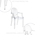 thumbnail image 5 of Sleek Ghost Side Chair – Transparent Clear Acrylic Dining Chair, 5 of 5