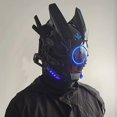 thumbnail image 3 of Mask Round Lights Wing Braid Lights Makeover Festival LED Light Up Mask Tech Helmet, 3 of 3