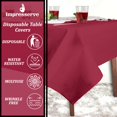thumbnail image 3 of Impresserve Disposable Tablecloth, 54" x 108", Burgundy, 5-Count, 3-Ply Paper and Plastic, 3 of 5