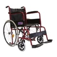 thumbnail image 1 of Silla de Ruedas ReActiv Descansapies Desmontables Respaldo Plegable Roja, 1 of 7