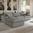 thumbnail image 6 of Sdorens Free Convertible Sectional Sofa Modular Couch,L-Shaped Modern Linen Fabric Sofa for Living Room,Apartment and Small Space,3-Seat Sofa with Ottoman,Light Gray, 6 of 19