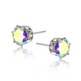 thumbnail image 5 of MOQIN 925 Sterling Silver Earrings Full Diamond Stud Earrings,Cubic Zirconia Stud Flat Back Earrings for Women,Sparkling Round,Small Stud Earrings for Women, 5 of 6