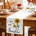thumbnail image 5 of Sunflower Sunshine Table Runner 72 Inches Long Farmhouse Dress Scarves, Pastoral Bees Farmhouse Floral Dining Tablerunner for Coffee Table/Kitchen Island/Party Décor, 13" x 72", 5 of 8