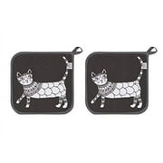 Now Designs 505134aa Basic Potholder, Set of Two, Purr Party
