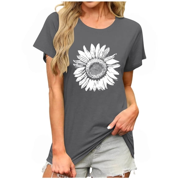 Fashion Saving LiMoi Women's Short Sleeve T Shirts V Neck T Shirts for Women Tight Printed Tshirts for Women T Shirts for Women Plus Size Get it Fast