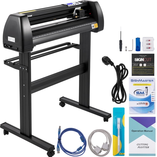 VEVOR Machine à Découper Vinyle 28 Pouces avec Imprimante LED et Support de Sol