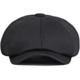 thumbnail image 3 of CoCopeaunts Newsboy Hats for Men Spring Autumn Winter Hat Solid Plain Artist Painter Beret Hat Adjustable Octagonal Newsboy Cap, 3 of 7