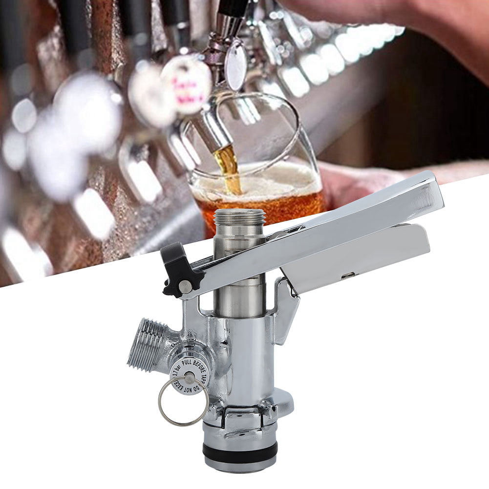 U Type Draft Beer Dispenser Stainless Steel Keg Coupler 8mm Inlet Connector G5/8 