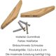 thumbnail image 4 of 6 Piezas Ganchos de Madera Vintage Ganchos de Madera Capacidad de Carga de 5 Kg, Ganchos de Pared Ganchos para Albornoz Ganchos para Sombreros Ganchos para Abrigos, 4 of 5