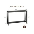 thumbnail image 3 of Dragonpad 2-Tier Narrow Console Sofa Table With Storage Shelf, Wood Entryway Table, V Side Design, 50 Lbs Load Capacity, Metal Frame Multipurpose Accent Tablefor Living Room Bedroom Couch Hallway, 3 of 11