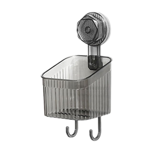 Harpily Rack Clear Shower Caddy Suction Cup Plastic Shower Basket Organizer No Drilling Removable Shower Shelf for Bathroom Storage & Kitchen One Second Installation Rustproof One Size