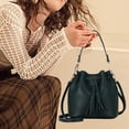 thumbnail image 4 of Bolso bandolera de PU para mujer, bolso de mano sencillo y moderno, color verde, 4 of 5