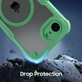 thumbnail image 5 of KOMI for iPhone SE 4 Case: for iPhone SE 4th Gen 2025 Case, Translucent Matte Back Compatible with Magsafe Magnetic Slim Shockproof Protective Case with Lanyard Strap Phone Cover, Green, 5 of 5