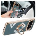 thumbnail image 3 of Decase Compatible with Google Pixel 9 Pro XL Case with Ring Holder, fit Google Pixel 9 Pro XL Phone Case Cute Plating Magnetic Car Accessories Cover Shockproof Shell,Gray, 3 of 4