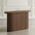 thumbnail image 4 of Jofran Auden Oval Mid-Century Modern Fluted Pedestal Base Sofa Console Table, 4 of 10