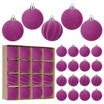 16 Pcs Velvet Christmas Balls Flocked Christmas Tree Ball Ornaments Plastic Balls Xmas Decorative Hanging Ornaments Christmas Tree Decoration 2.4 Inch