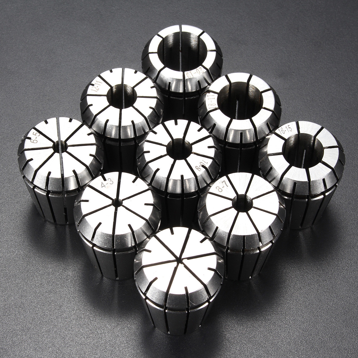 9pz er32 Spring Collet Set Kit 2 4 6 8 10 12 16 18 20mm for door spindle cutter