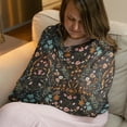thumbnail image 2 of Sweet Jojo Designs Boho Floral Wildflower Black and Orange Girl Multi Use Baby Car Seat and Nursing Cover, 2 of 6
