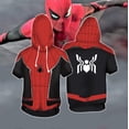 thumbnail image 1 of Camiseta de manga corta con estampado 3D de Marvel, camisa de primavera y verano con estampado 3D de héroe Araña, expedición, 1 of 1