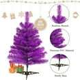 thumbnail image 6 of 2FT Artificial Christmas Tree Purple Tabletop Christmas Tree with Plastic Stand Mini Xmas Pine Tree for Party Supplies Indoor Outdoor Holiday Home Decoration Christmas Decor, 6 of 7