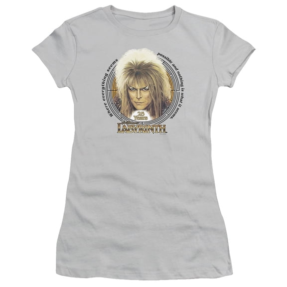 Labyrinth 25 Years S/S Junior Women's T-Shirt Sheer Silver