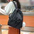 thumbnail image 6 of EDFRWWS Women Nylon Polka Dot Cute Backpack Large Capacity Bags Multiple Pockets Daily Daypack (Black), 6 of 9