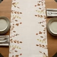 thumbnail image 5 of Table Runners 70 Inches Long Dress Scarves, Brown Orange Eucalyptus Farmhouse Coffee/Dining/Kitchen Table Decor, Holiday Table Runner, Farmhouse Weeping Leaves Linen 13x70 Inch, 5 of 9