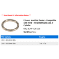 thumbnail image 2 of Exhaust Manifold Gasket - Compatible with 2012 - 2016 BMW 328i 2.0L 4-Cylinder 2013 2014 2015, 2 of 2
