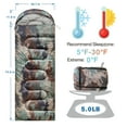 thumbnail image 3 of 0 Degree Winter Sleeping Bags for Camping - Adults Youth - Cold Weather Backpacking Hiking - VINTAGE CAMO, 3 of 6