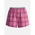 thumbnail image 5 of No Boundaries Cotton Boxer Shorts, 3" Inseam, Women's and Women's Plus XXS-4X, 5 of 5