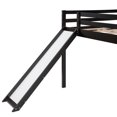 thumbnail image 6 of Loft Bed with Slide and Ladder for Boys and Girls, Full Size Wood Loft Bed Frame with High Safety Guard Rails, Multifunctional Design Wooden Bed Frame with Headboard and Footboard for Bedroom Dorm, 6 of 7