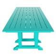 thumbnail image 5 of WestinTrends Malibu 7 Piece Outdoor Dining Set, All Weather Poly Lumber Patio Table and Chairs Furniture Set, 71" Trestle Dining Table with Umbrella Hole and 6 Arm Chairs, Turquoise, 5 of 7