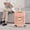 Pink, variant on ToppiJoy 20" Adjustable Double Handle Ride-on Luggage, Travel Carry On Trolley Case with Mesh Pocket, Wheels, Lock (White)