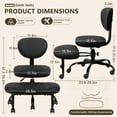 thumbnail image 3 of COOLHUT Cross Legged Office Chair, Meditation Chair with Lumbar Support, ADHD Desk Chair for Adults, Adjustable Height Yoga Office Chair, Kneeling Chair for Home Office, Black, 3 of 8