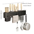 thumbnail image 3 of Car Bon Steel Utensil Rack - Space Saving Kitchen Organizer with Hooks and Hanging Bar for Optimal Storage Solutions, 3 of 4