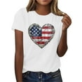 thumbnail image 5 of Busydd T Shirts for Women 4th of July USA Stars and Stripes Print Cotton T-Shirts Independence Day Patriotic Graphic Tees Summer Casual Short Sleeve Crewneck Going Out Tops L, 5 of 7