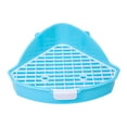 thumbnail image 4 of Inodoro para conejos, inodoro para animales pequeños, jaula para conejos fácil de limpiar, orinal, entrenador, inodoro esquinero para hurones, Chinchi azul, 4 of 8