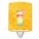 thumbnail image 1 of "Treasures Umberella Cocktail Yellow Polkadot Cerámica Night Light, 6x4, Multicolor" Caroline's Treasures BB8212CNL, 1 of 1