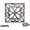 Silver With Black, variant on Comfify Cast Iron Trivet, 6.5" Square Decorative Hot Pot Holder with Rubber Feet